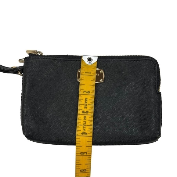 Michael Kors MK Black Double Zip Wristlet Clutch Wallet - Picture 8 of 8